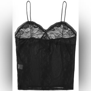 SHEIN Plus Sheer Lace Bustier Cami Top